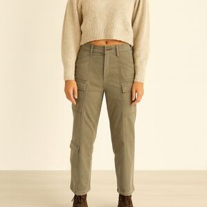 H&M Khaki Green High Waisted Cargo Pants